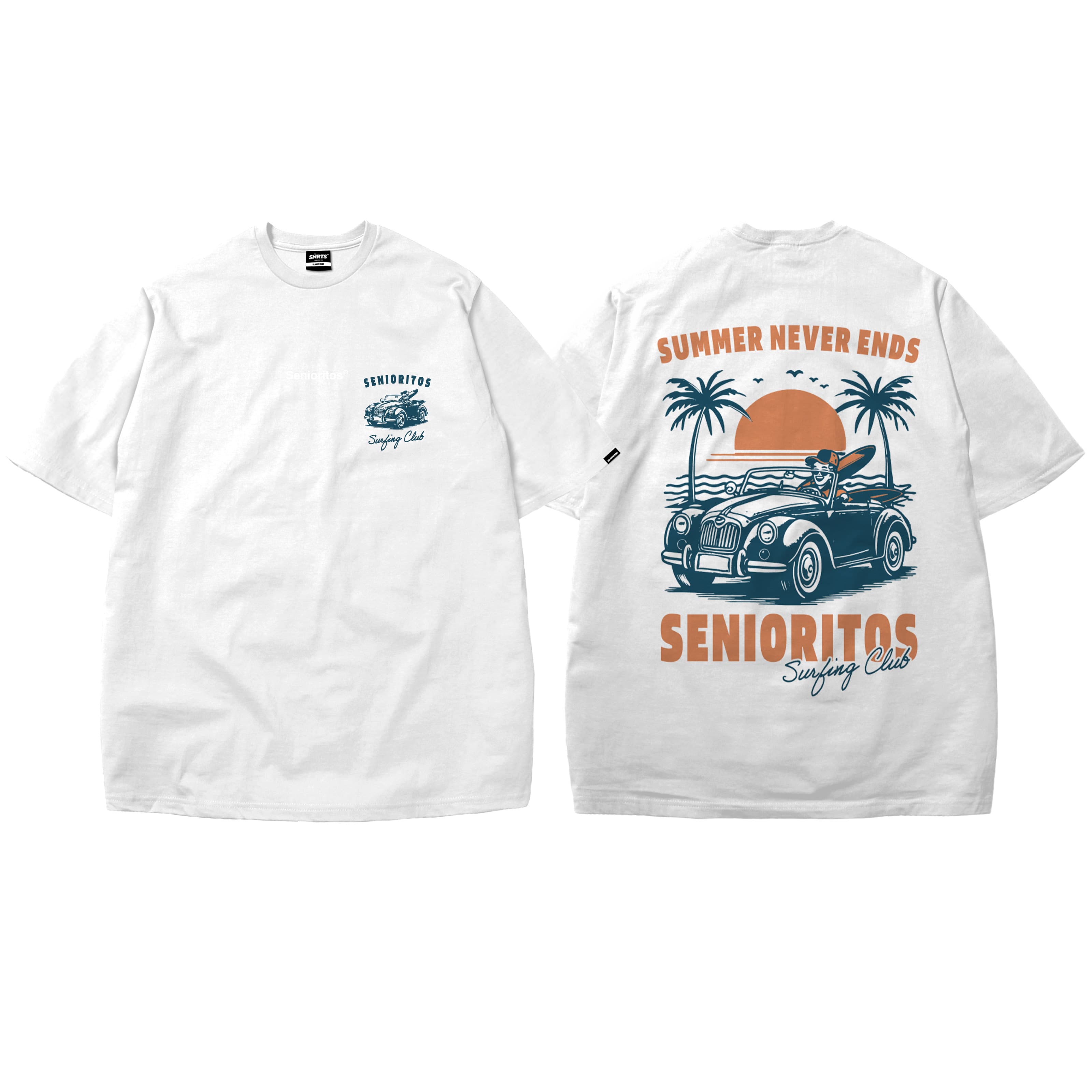 SUMMER NEVER ENDS (SURFING CLUB) TEE | WHITE