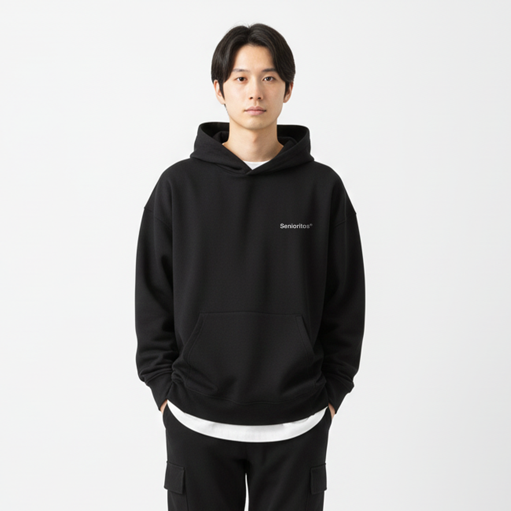 HELVETICA OVERSIZED HOODIE | BLACK