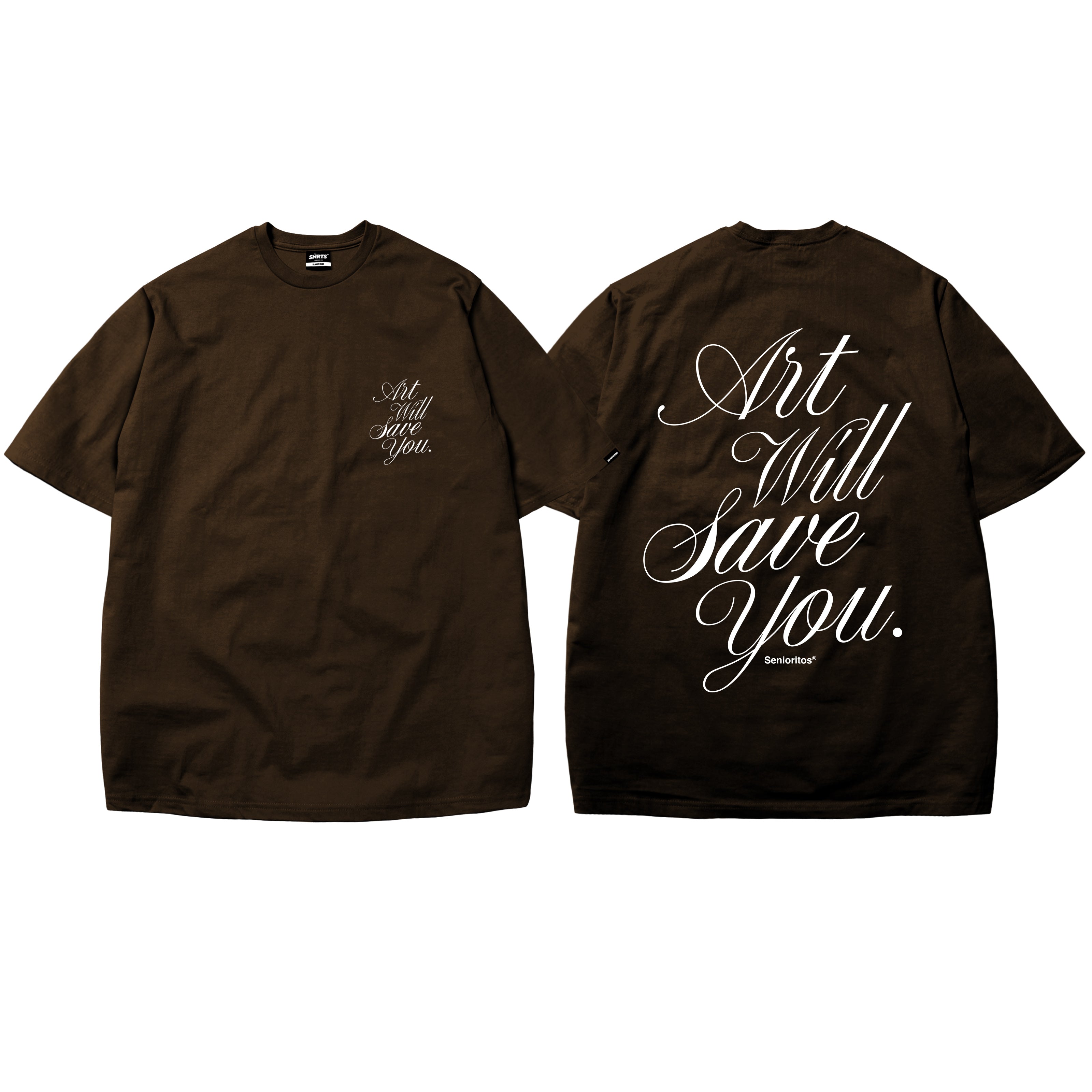 ART WILL SAVE YOU TEE | DARK BROWN