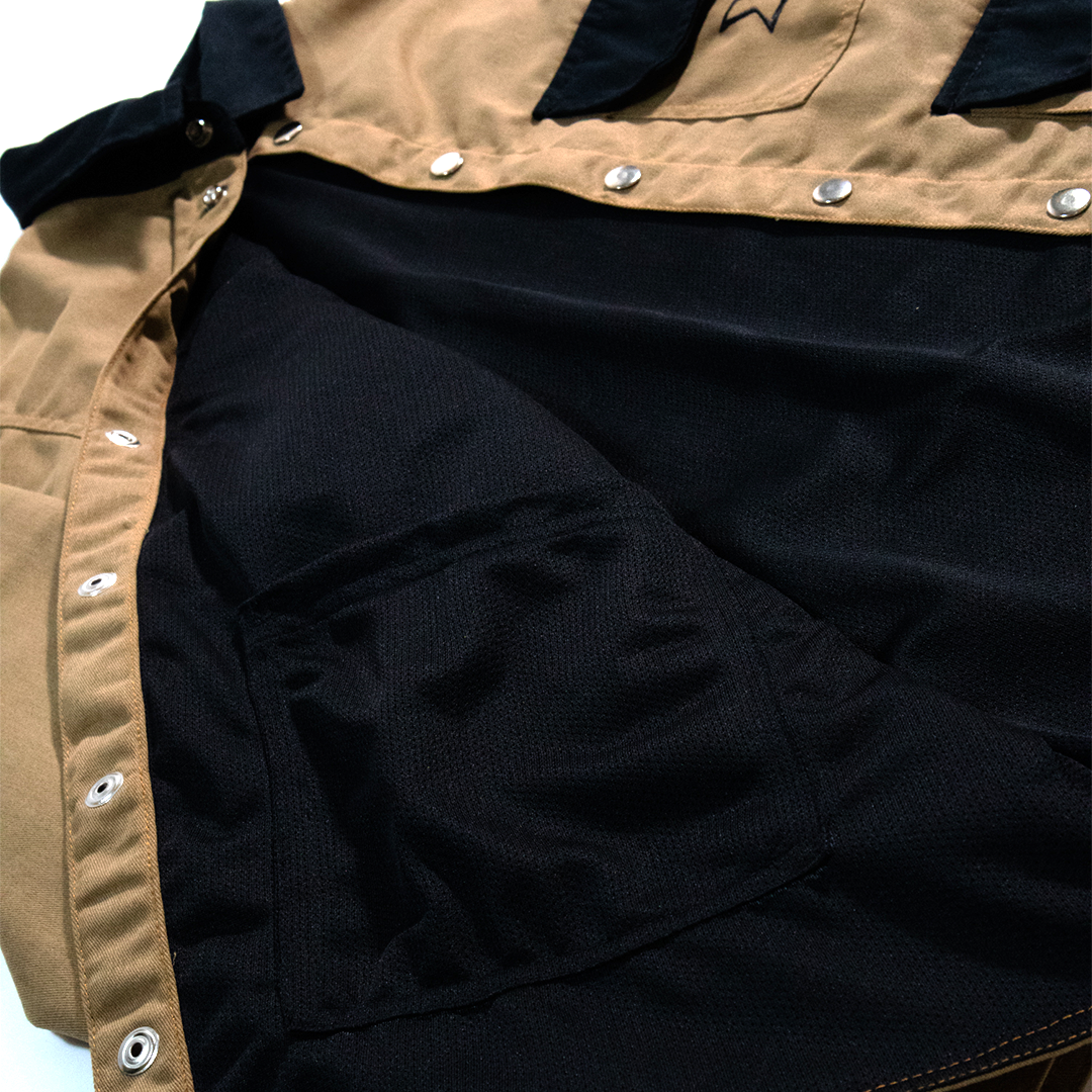 SIGMA SNAP BUTTON DOWN COLLARED JACKET 01 | KHAKI