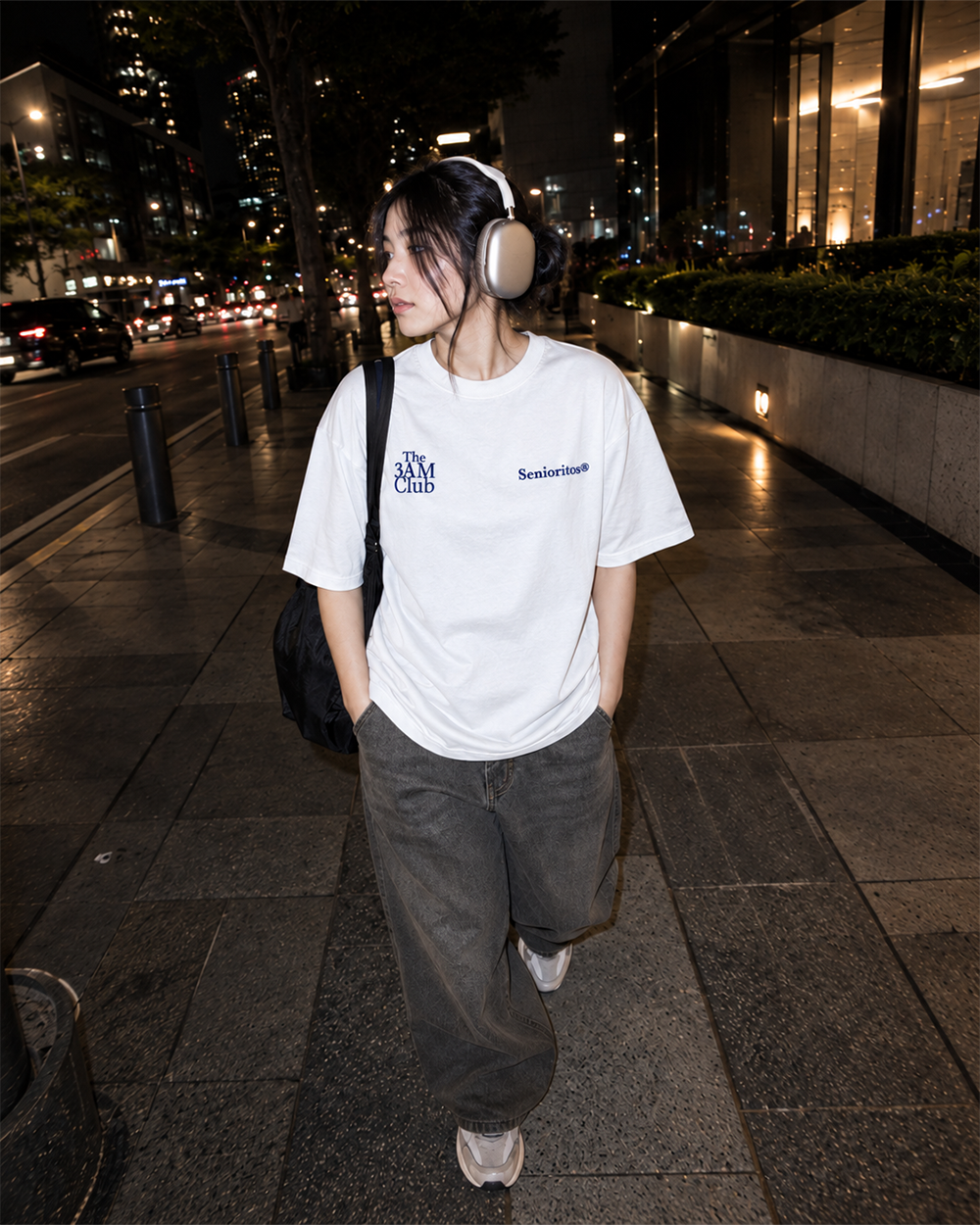 3AM CLUB BOXY TEE | CLEAR WHITE