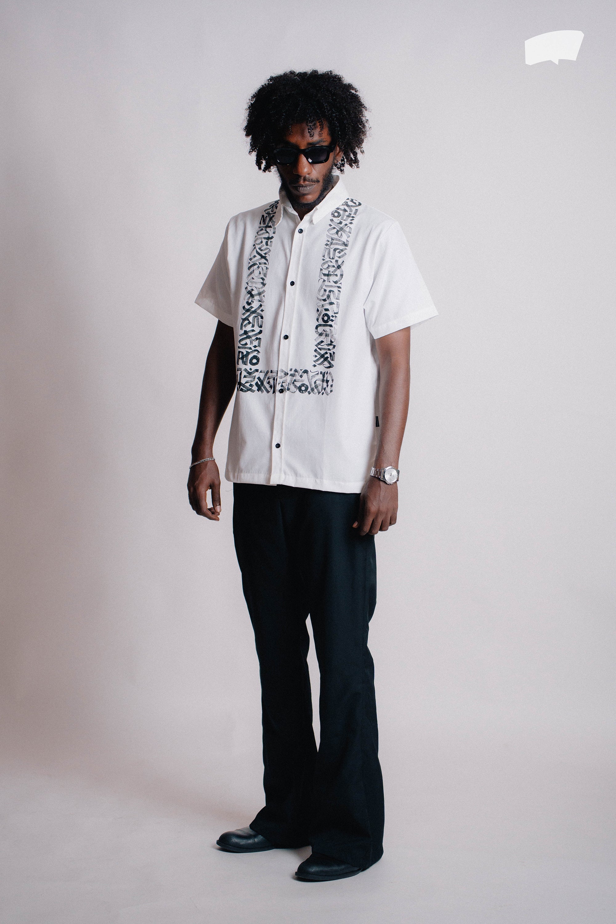 CALLIGRAFFITI BUTTON DOWN POLO 01 | WHITE