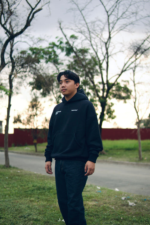 ATHLEISURE DEPT OVERSIZED HOODIE | BLACK
