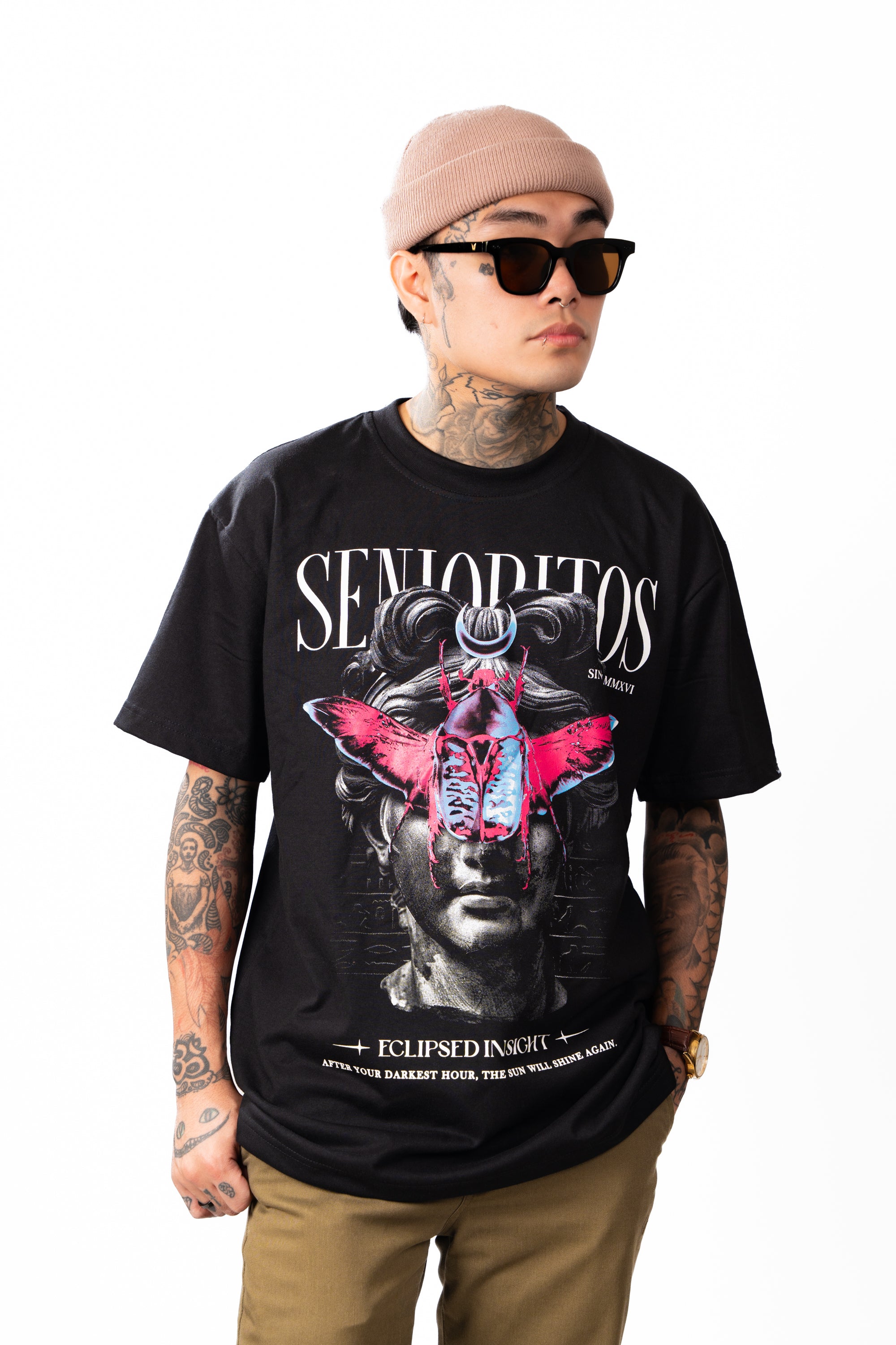 ECLIPSED INSIGHT (BEETLE) TEE | BLACK