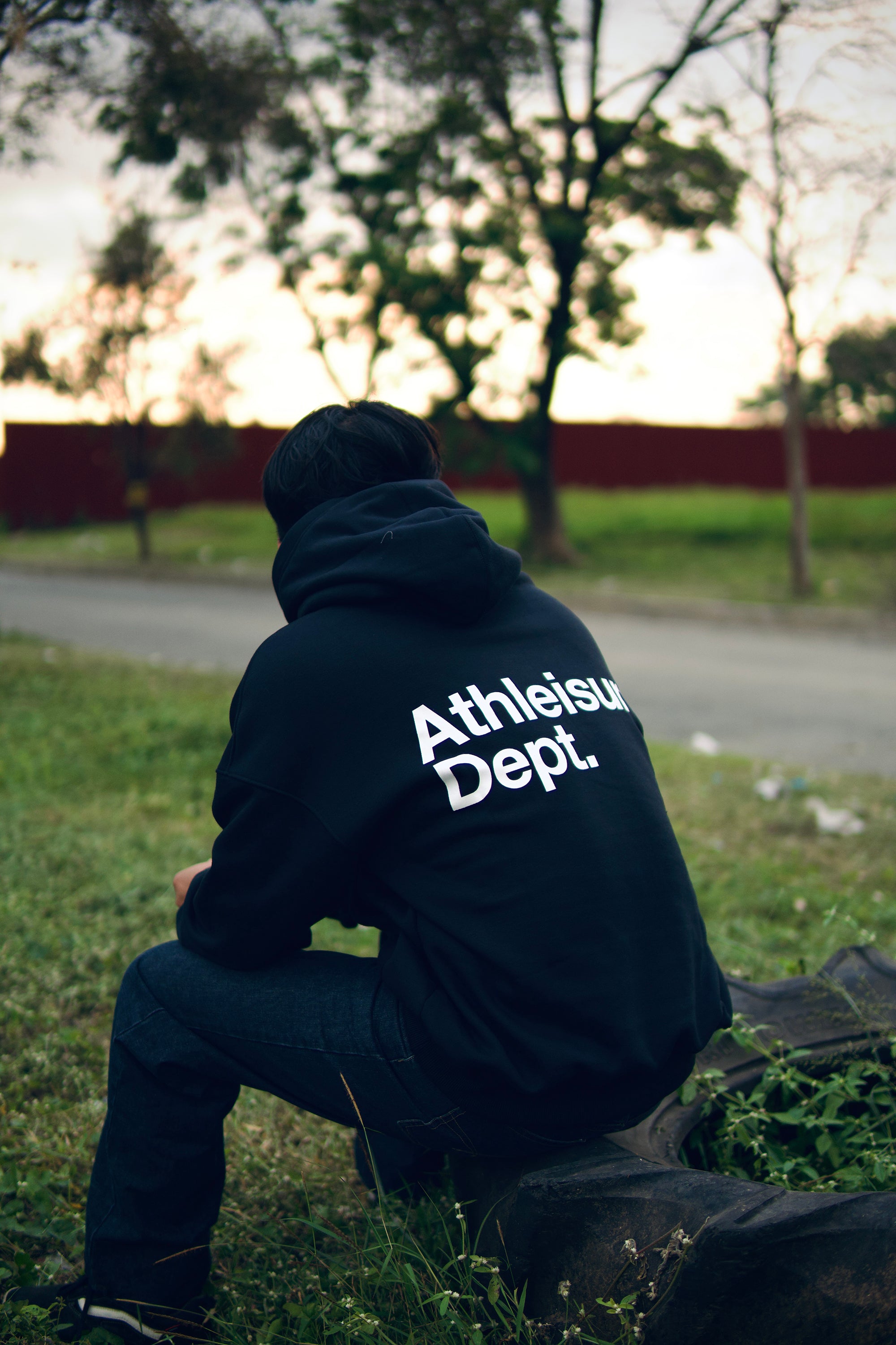 ATHLEISURE DEPT OVERSIZED HOODIE | BLACK