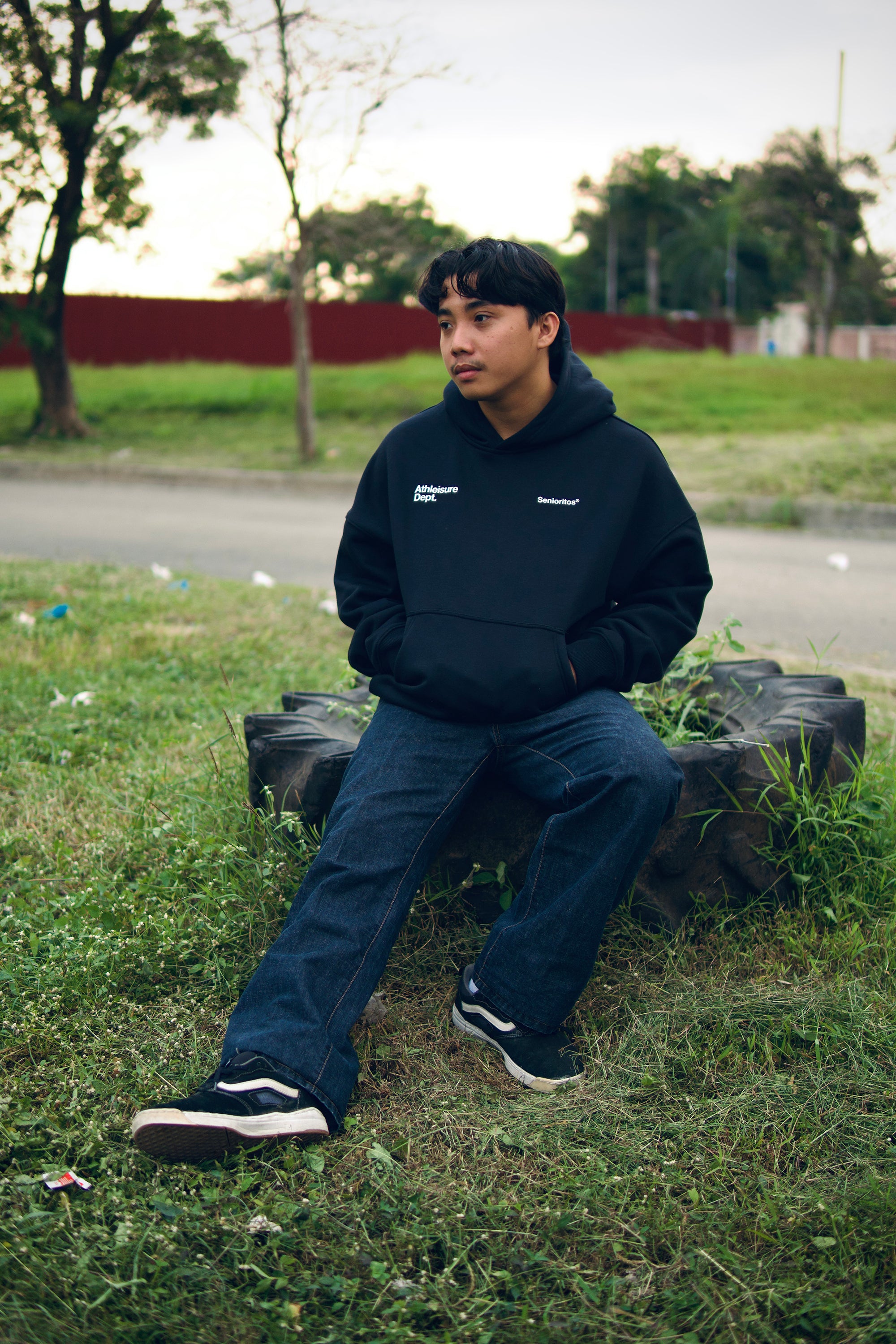 ATHLEISURE DEPT OVERSIZED HOODIE | BLACK