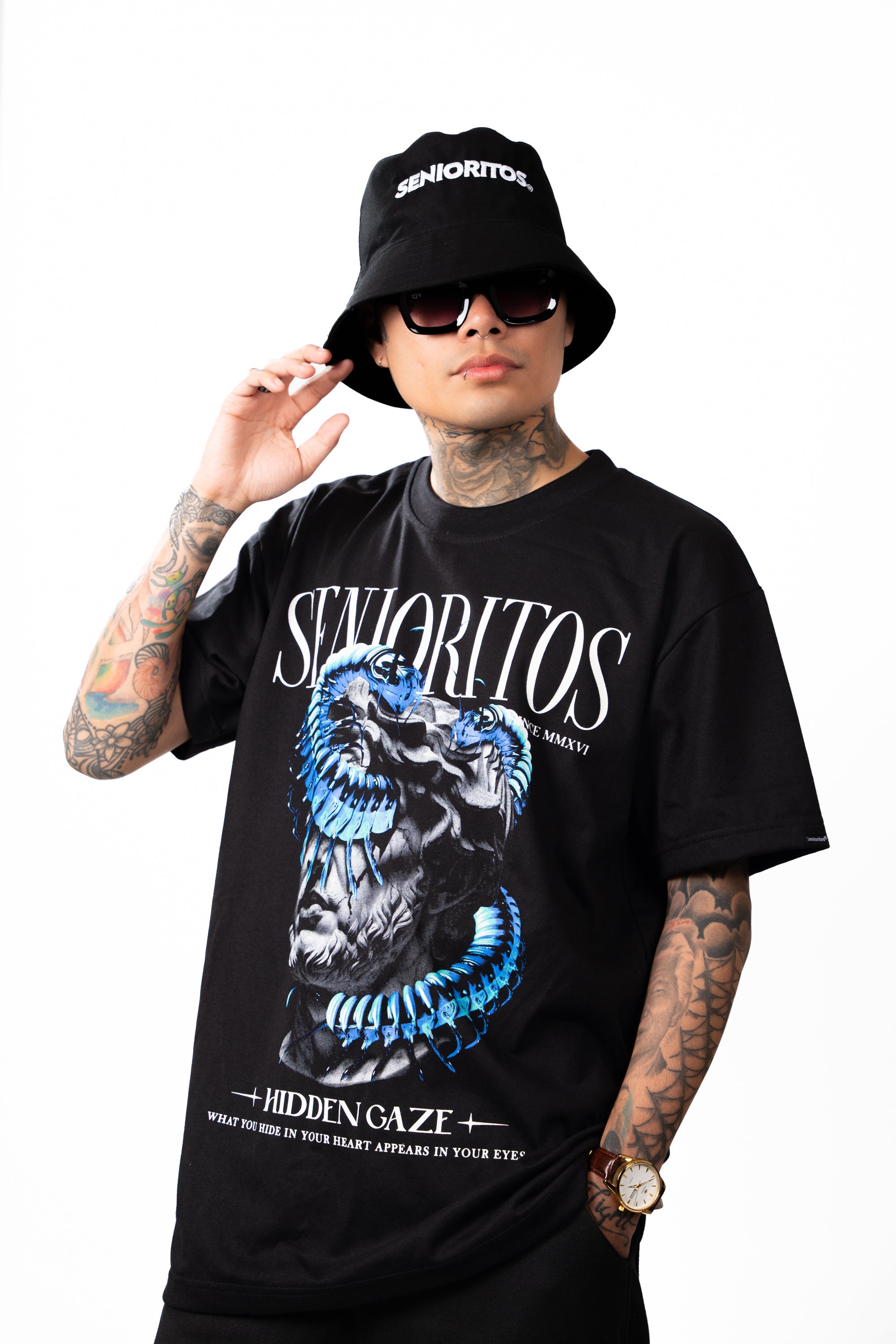 HIDDEN GAZE (CENTIPEDE) TEE | BLACK