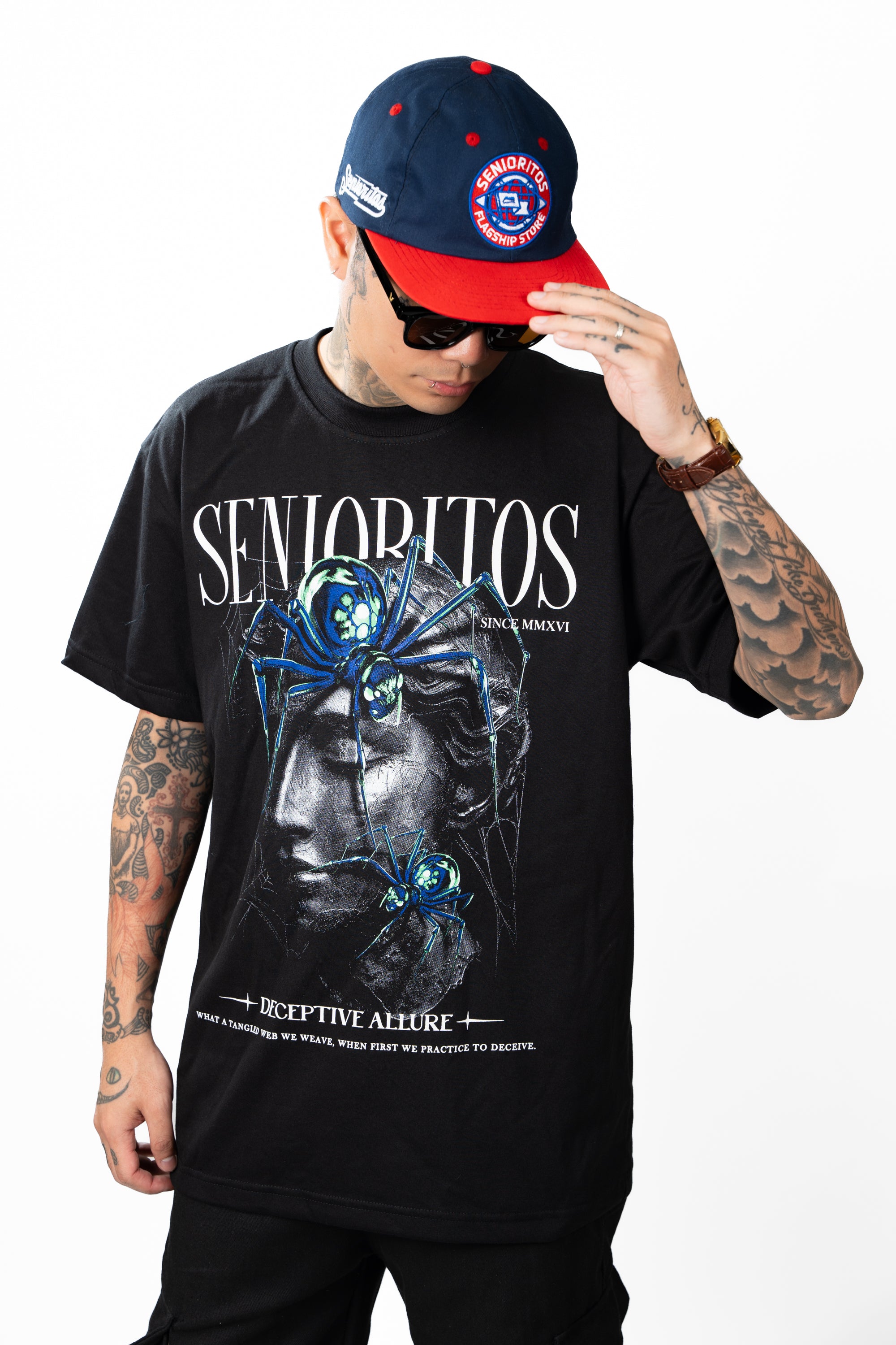 DECEPTIVE ALLURE (SPIDER) TEE | BLACK