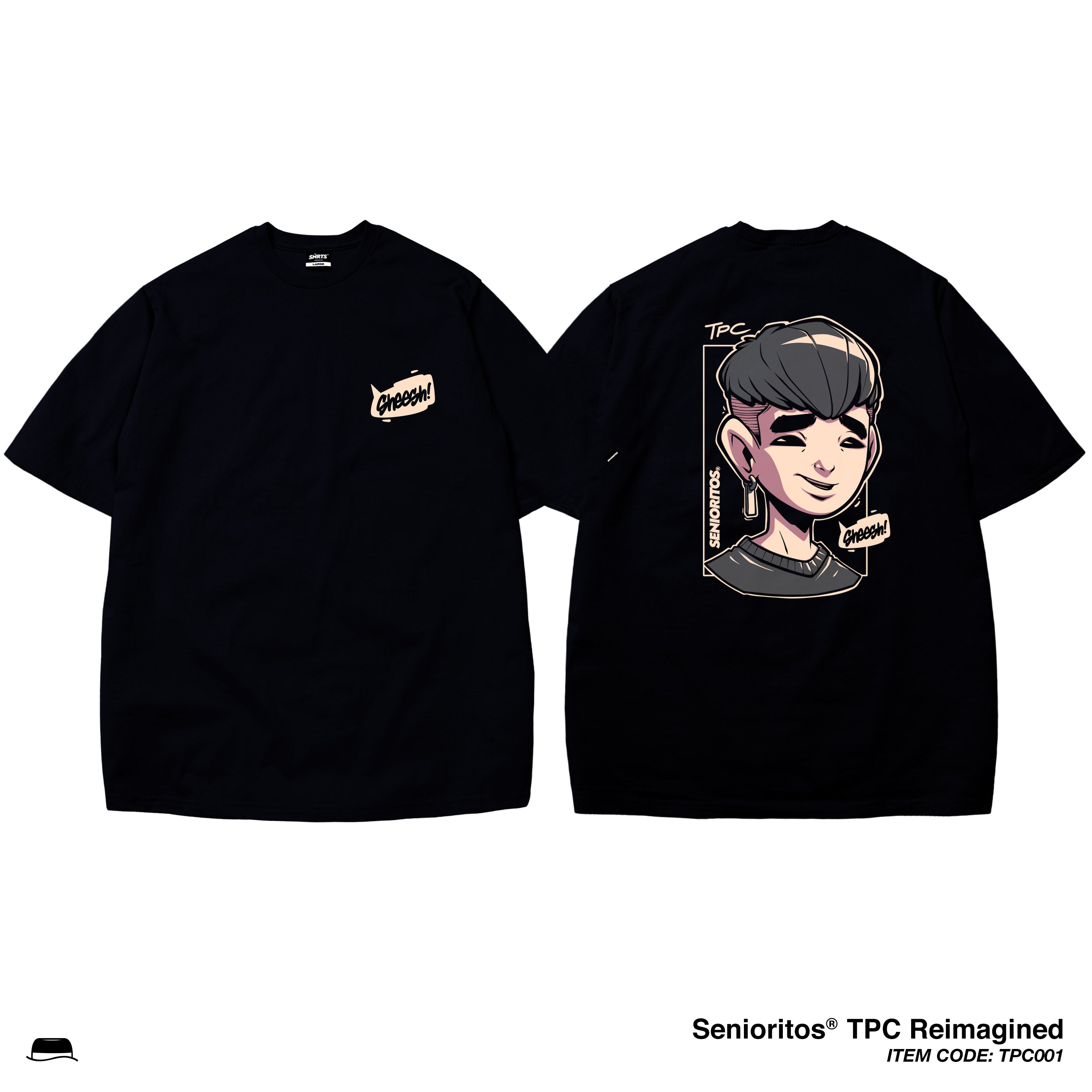 TPC REIMAGINED TEE (SHEESH) | BLACK | TPCxSENIORITOS® COLLABORATION